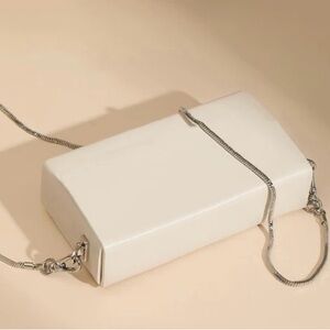 Chic Minimalism  Cream Clutch, Handmade